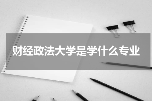 财经政法大学是学什么专业