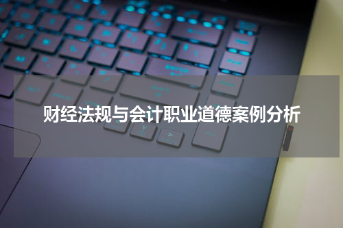财经法规与会计职业道德案例分析