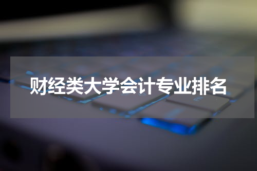 财经类大学会计专业排名