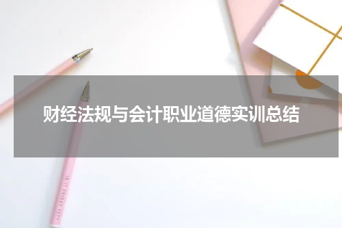 财经法规与会计职业道德实训总结