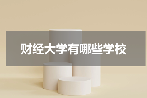 财经大学有哪些学校
