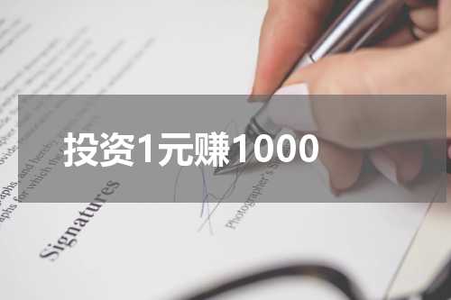 投资1元赚1000