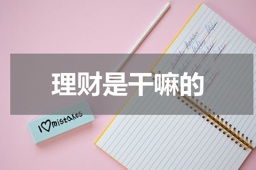 理财是干嘛的