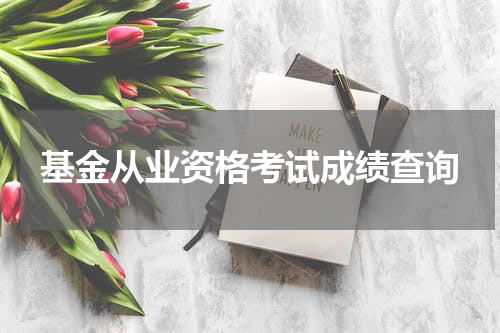 基金从业资格考试成绩查询