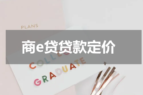 商e贷贷款定价