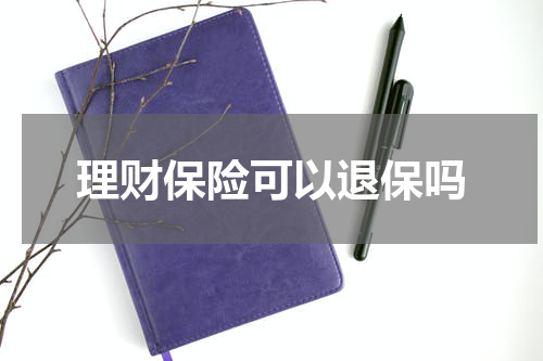 理财保险可以退保吗