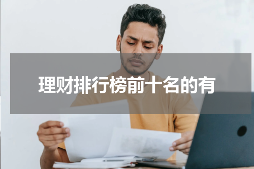 理财排行榜前十名的有