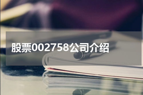 股票002758公司介绍