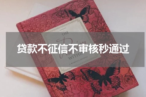 贷款不征信不审核秒通过