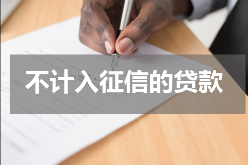 不计入征信的贷款