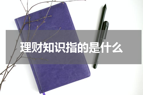 理财知识指的是什么