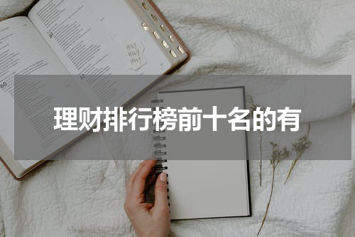 理财排行榜前十名的有