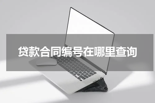 贷款合同编号在哪里查询
