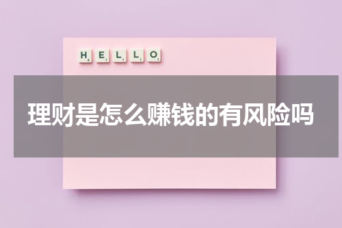 理财是怎么赚钱的有风险吗