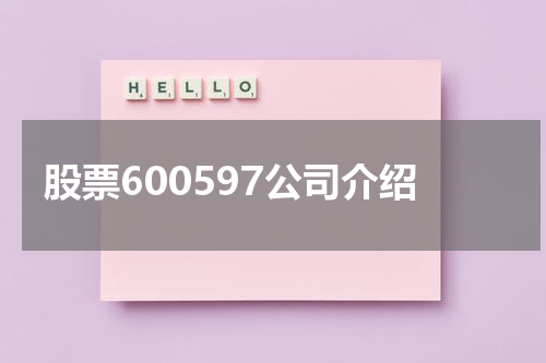股票600597公司介绍