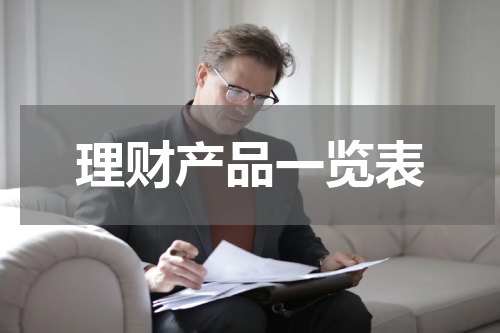 理财产品一览表