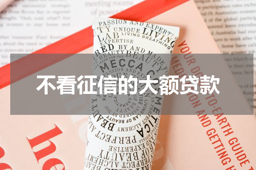 不看征信的大额贷款