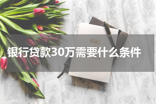 银行贷款30万需要什么条件