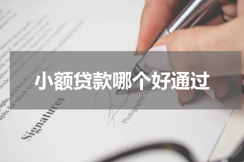 小额贷款哪个好通过