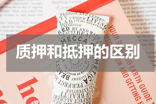 质押和抵押的区别