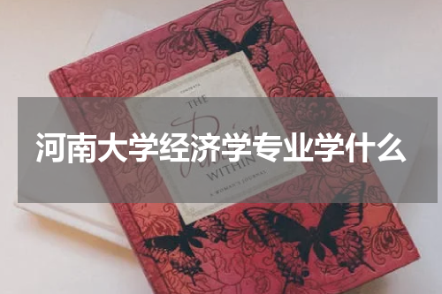 河南大学经济学专业学什么
