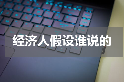 经济人假设谁说的
