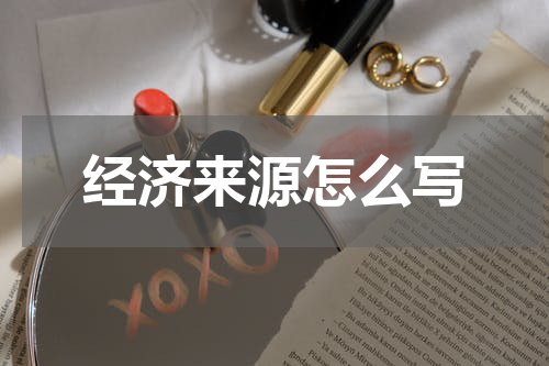 经济来源怎么写