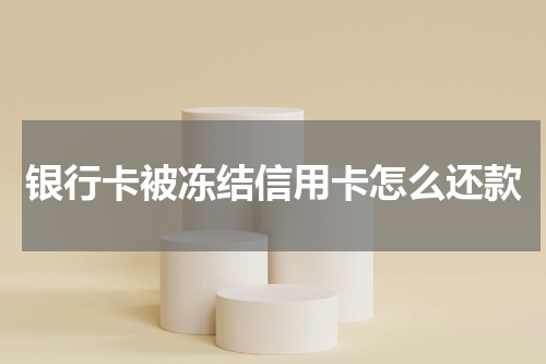 银行卡被冻结信用卡怎么还款