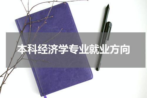 本科经济学专业就业方向