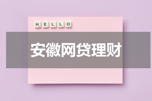 安徽网贷理财