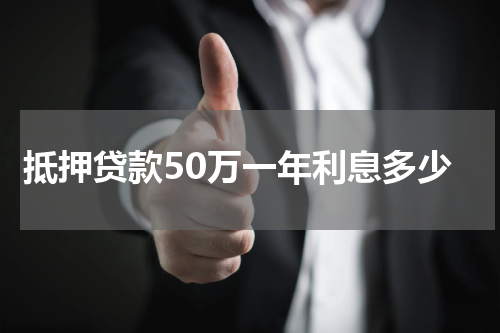 抵押贷款50万一年利息多少