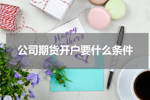公司期货开户要什么条件