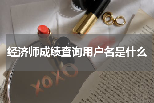 经济师成绩查询用户名是什么