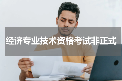 经济专业技术资格考试非正式