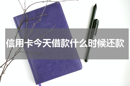信用卡今天借款什么时候还款