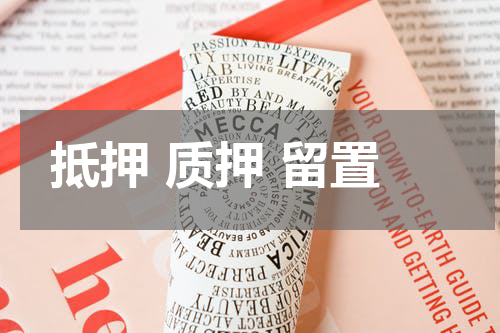 抵押 质押 留置
