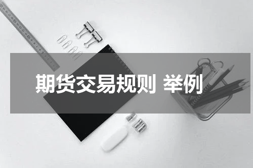 期货交易规则 举例