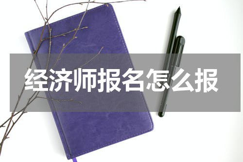 经济师报名怎么报