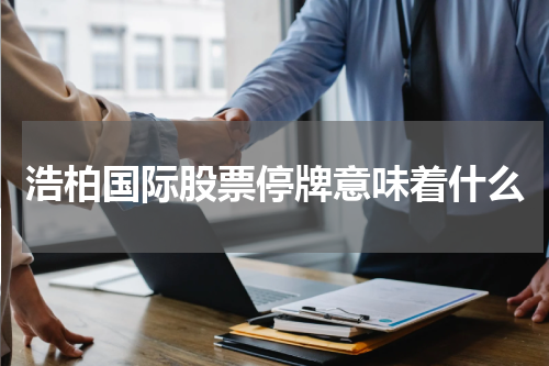 浩柏国际股票停牌意味着什么