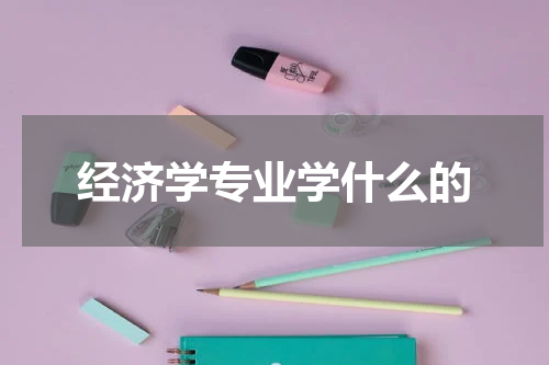 经济学专业学什么的