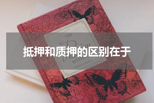 抵押和质押的区别在于