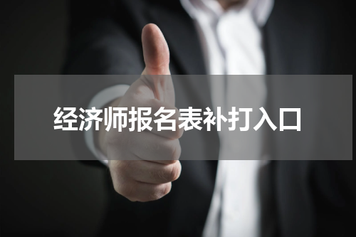 经济师报名表补打入口