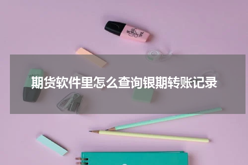 期货软件里怎么查询银期转账记录