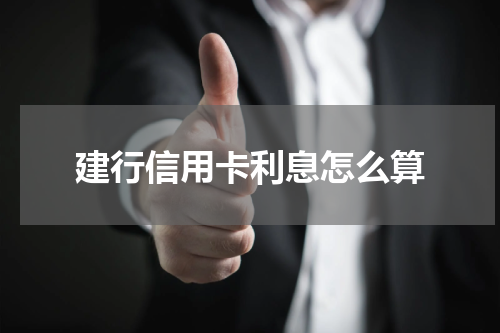 建行信用卡利息怎么算