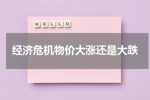 经济危机物价大涨还是大跌