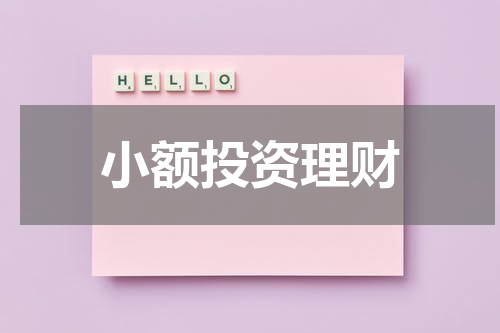 小额投资理财