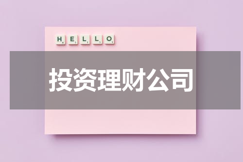 投资理财公司