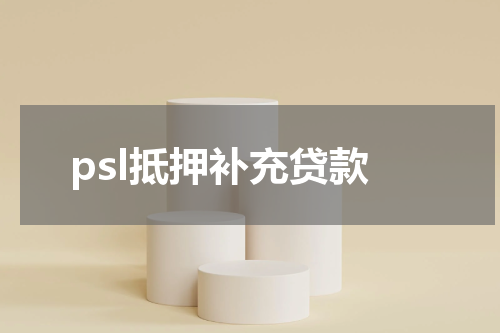 psl抵押补充贷款