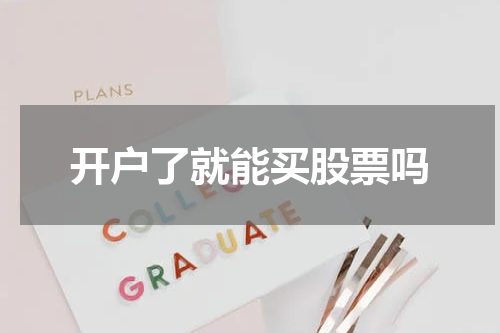 开户了就能买股票吗