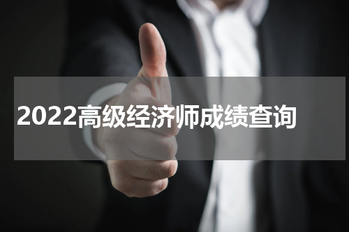 2022高级经济师成绩查询